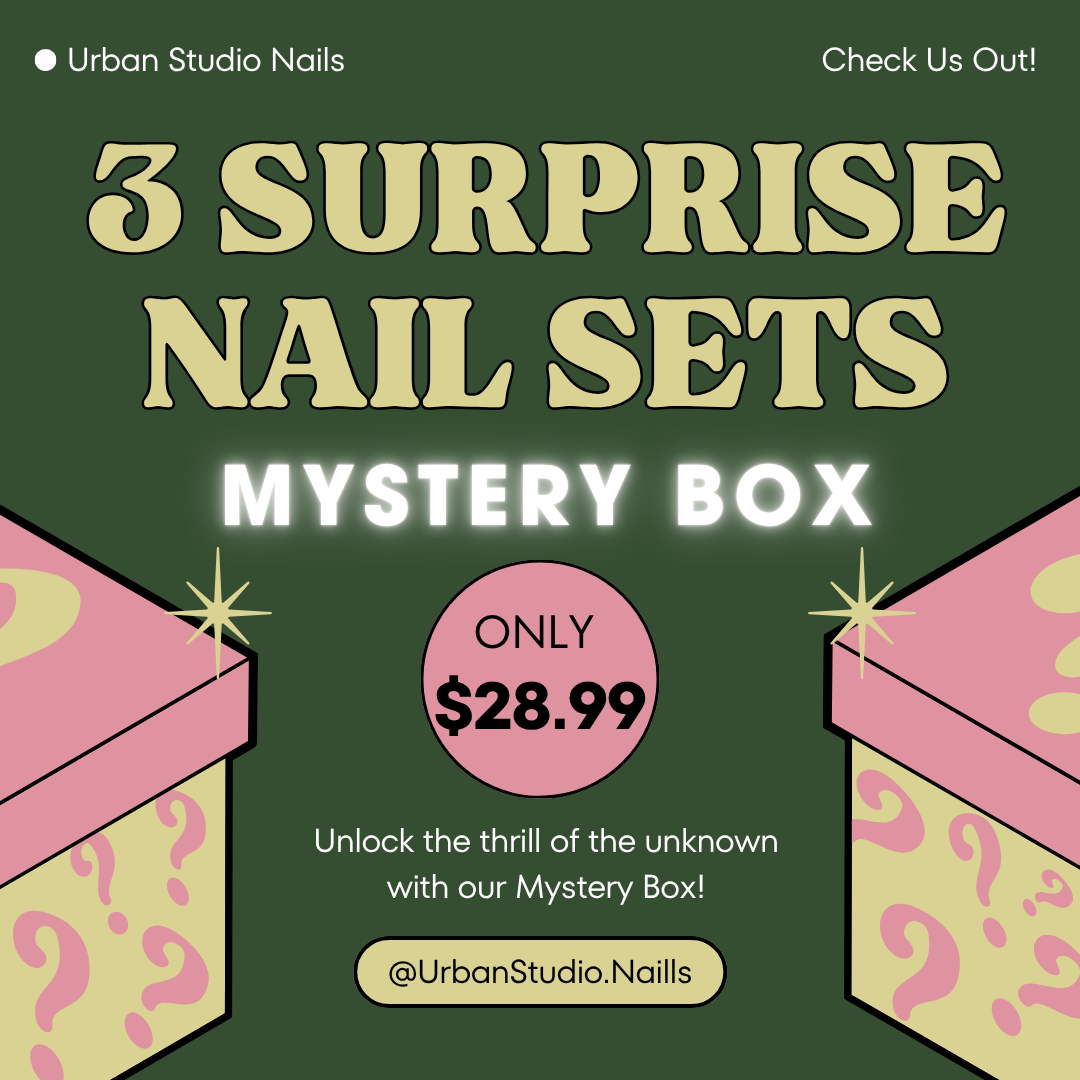 Nail Mystery Box: 3 Surprise Hand-Painted Nail Sets for $28.99