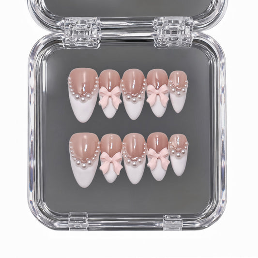 Pearl Bow Nude French