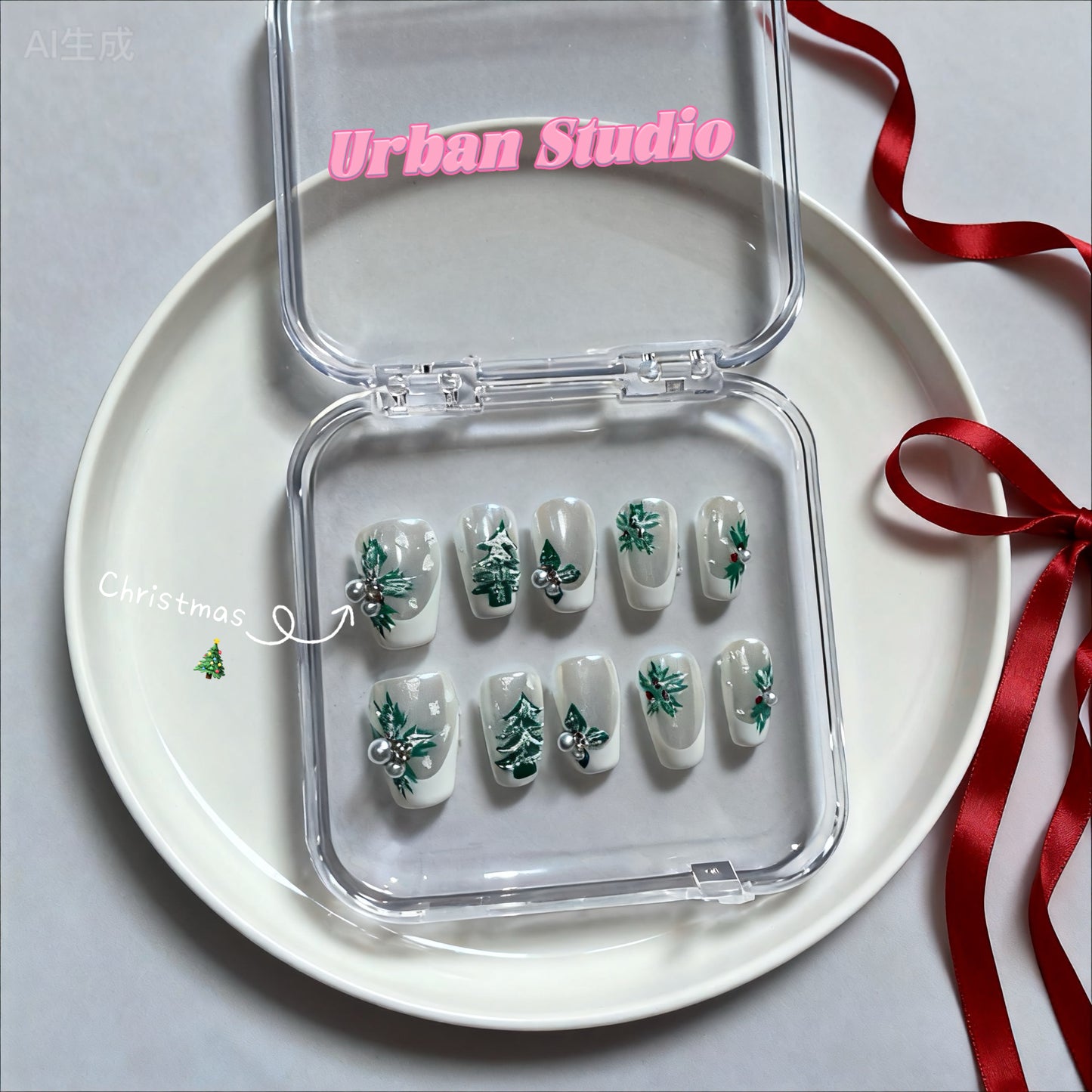 Snowy Evergreen Christmas Set