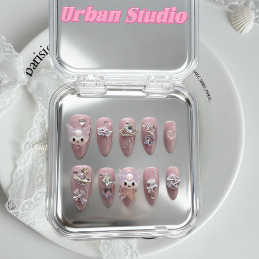 Pink Kuromi Charm Set