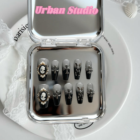 Gothic Bow Charm Set