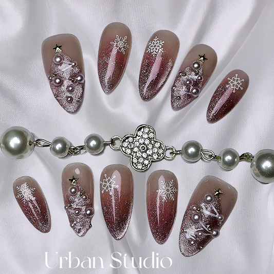 Frosted Elegance Press-On Nails