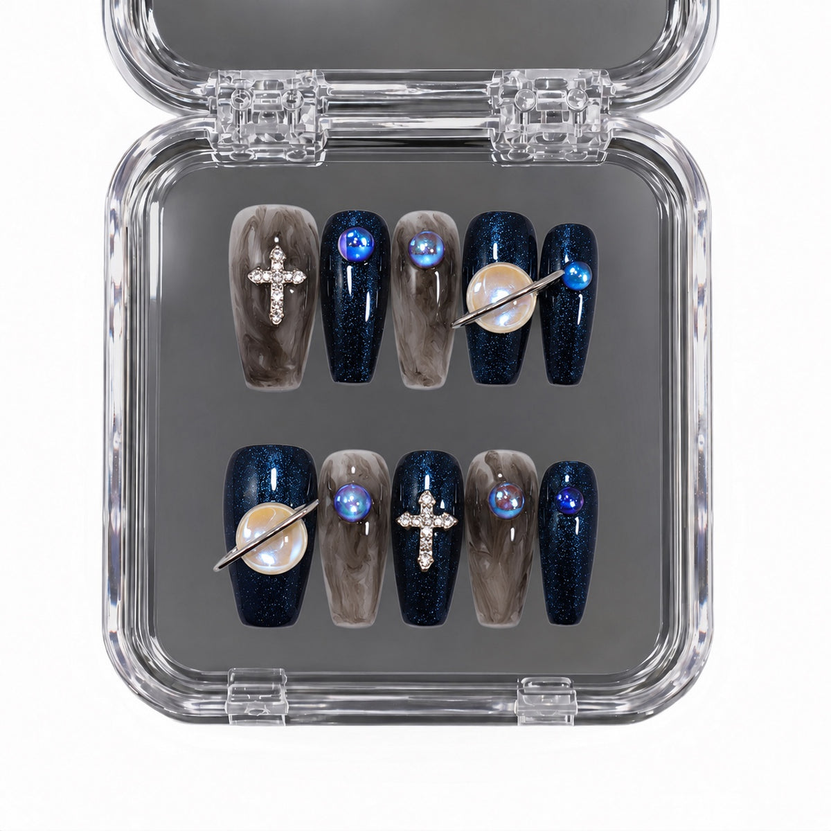Cosmic Muse Galaxy Celestial press-on nails