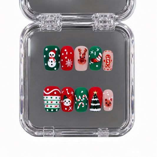 Merry Little Wish Christmas press-on nails
