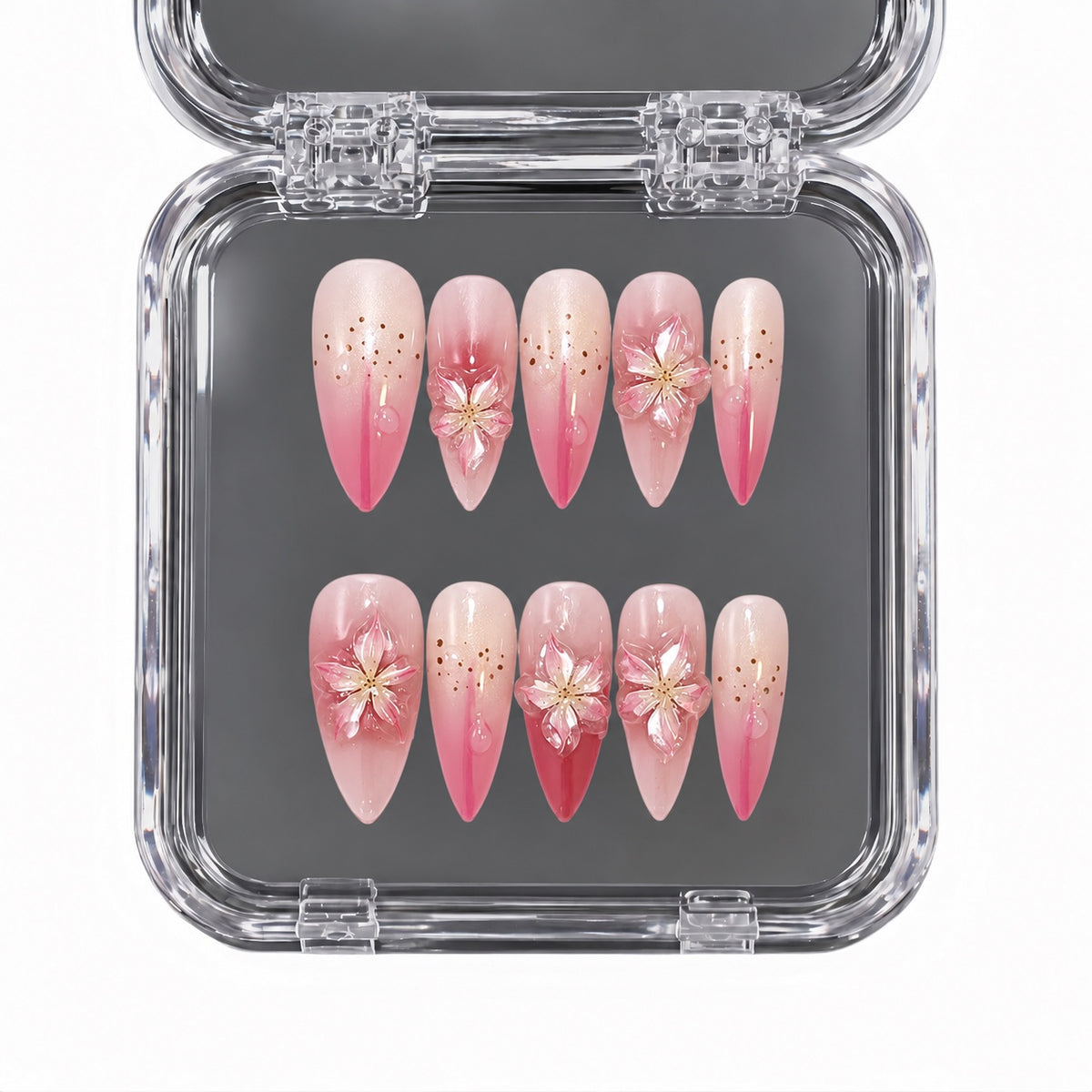 Sakura Rain Pink Cherry Blossom press-on nails
